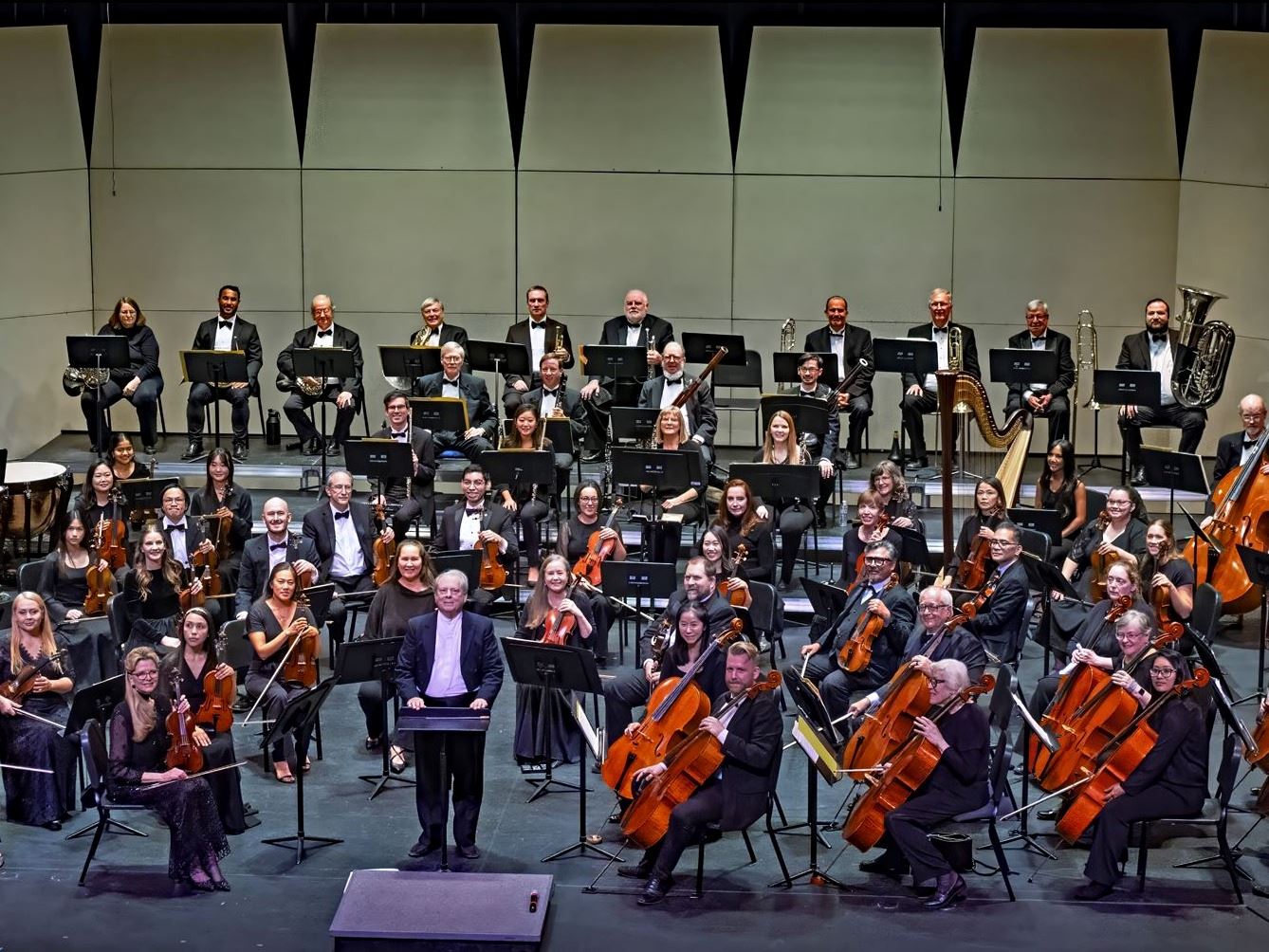 Poway Symphony Orchestra performing on stage